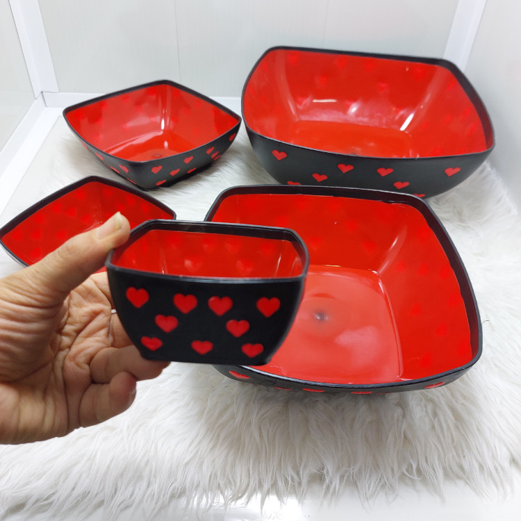 کاسه خالدار قلبی 5 عددی